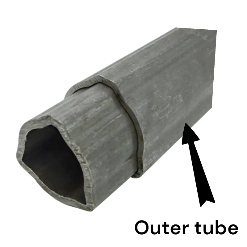 Series 4 Outer Triangle Tube U-Joint Assembly with 1 3/8" 6 Quick Connect - Image 5